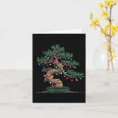 Funny Bonsai Tree Christmas Graphics Lights Lover  Karte (Gelbe Blume)