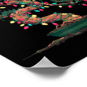 Funny Bonsai Tree Christmas Graphics Lights Lover Poster (Ecke)