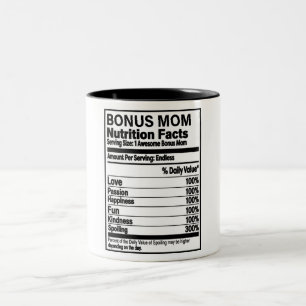 Funny Bonus Mama Nutrition Fakten Zweifarbige Tasse