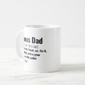 Funny Bonus Vater Definition für Vatertag Kaffeetasse (Vorderseite Links)