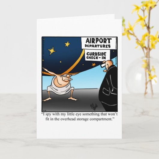 Funny BonVoyage Grußkarte Karte (Gelbe Blume)