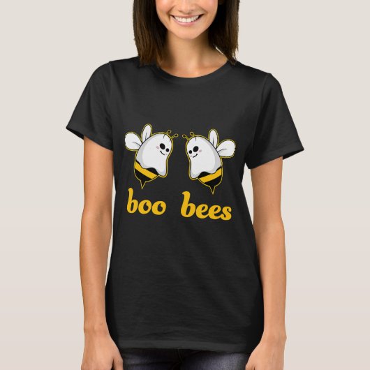 Funny Boo Bees Ghost Halloween Couple T-Shirt (Vorderseite)
