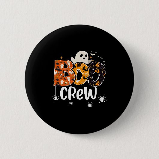 Funny Boo Crew Ghost Lover Matching Halloween Men Button (Vorderseite)