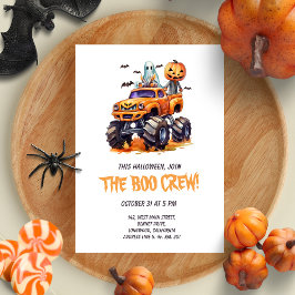 Funny Boo Crew Moderne Kinder Halloween-Party Einladung