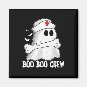 Funny Boo Crew Nurse Shirt Nurse Ghost Women Hallo Magnet