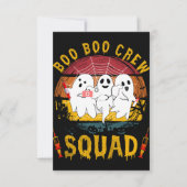 Funny Boo Crew Squad Nurse Halloween Nurses RN Einladung (Vorderseite)