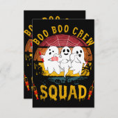 Funny Boo Crew Squad Nurse Halloween Nurses RN Einladung (Vorne/Hinten)