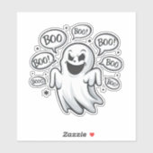 Funny Boo Ghost Aufkleber (Blatt)