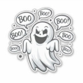 Funny Boo Ghost Aufkleber (Vorderseite)