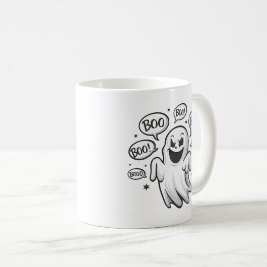 Funny Boo Ghost Kaffeetasse (VorderseiteRechts)