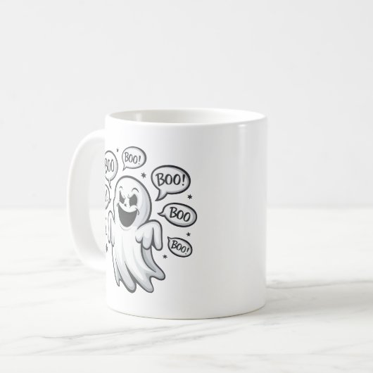 Funny Boo Ghost Kaffeetasse (Vorderseite Links)