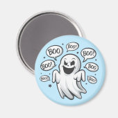 Funny Boo Ghost Magnet (Vorderseite/Rückseite)