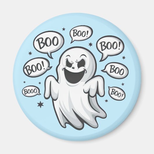 Funny Boo Ghost Magnet (Vorne)
