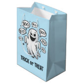 Funny Boo Ghost Mittlere Geschenktüte (Rückseite Schrägansicht)