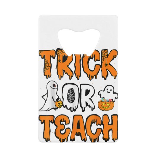 Funny Boo Ghost Trick oder Lehrer Ghost Hallo Geldbeutel Flaschenöffner (Vorderseite)