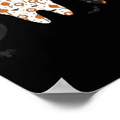 Funny Boo Halloween Candy Dentist Teeth Men Women  Poster (Ecke)