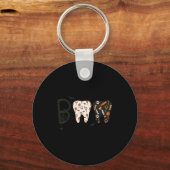 Funny Boo Halloween Candy Dentist Teeth Men Women  Schlüsselanhänger (Vorderseite)