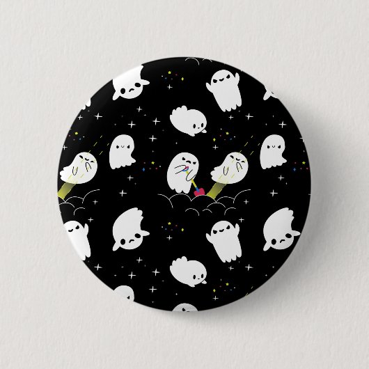 Funny Boo Halloween Ghost Abenteuer Schatzsuche Button (Vorderseite)