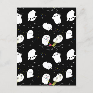 Funny Boo Halloween Ghost Abenteuer Schatzsuche Feiertagspostkarte