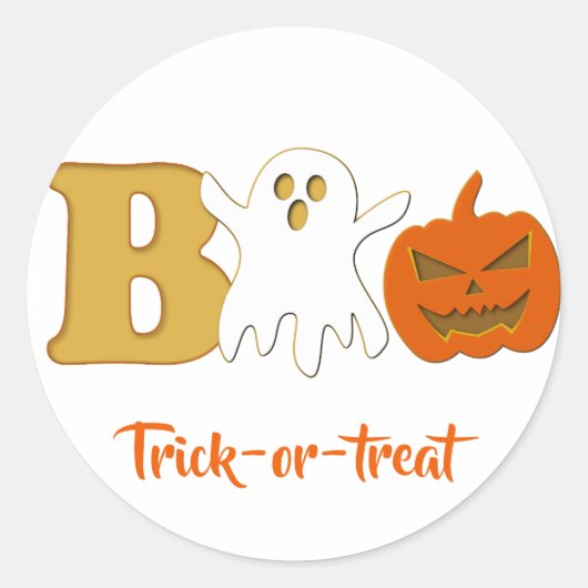 Funny Boo Halloween Sticker (Vorderseite)