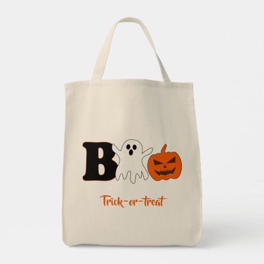 Funny Boo Halloween Tote Bag Tragetasche (Rückseite)