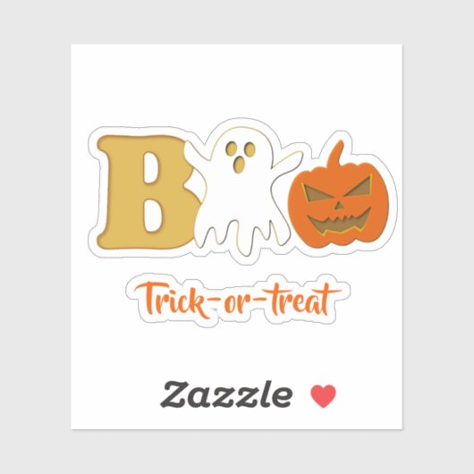 Funny Boo Halloween Vinyl Sticker (Blatt)
