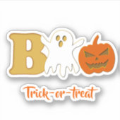 Funny Boo Halloween Vinyl Sticker (Vorderseite)