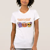 Funny Boo Halloween White &orang T-Shirt (Vorderseite)