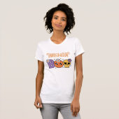 Funny Boo Halloween White &orang T-Shirt (Vorne ganz)