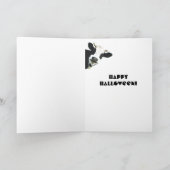 Funny Boo I gemein Moo Cow Moon Halloween Karte (Innenseite)