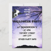 Funny Boo I gemein Moo Cow Moon Halloween-Party Einladung (Rückseite)