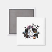 Funny Boo Jee Ghost Halloween Boo Jee Ghost Spooky Magnet (Vorderseite/Rückseite)