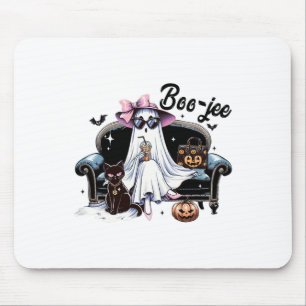Funny Boo Jee Ghost Halloween Boo Jee Ghost Spooky Mousepad