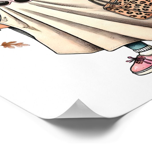 Funny Boo Jee Ghost Halloween Boo Jee Ghost Spooky Poster (Ecke)