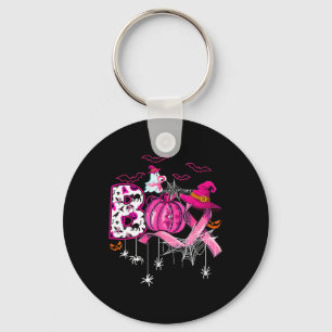 Funny Boo Pumpkin Hexe Rosa Ribbon Brustkrebs Schlüsselanhänger
