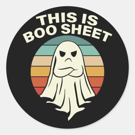 Funny "Boo Sheet" Ghost Sticker (Vorderseite)