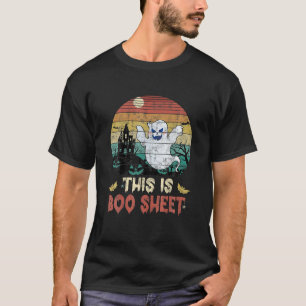 Funny Boo Sheet Vintag Ghost Beängstigend Hallowee T-Shirt