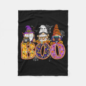 Funny Boo Witch Sipders Pumpkins Happy Halloween G Fleecedecke (Vorderseite)