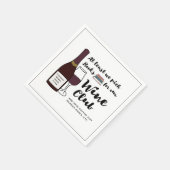 Funny Book Club | Drink Wine Club Girls Night Out Serviette (Ecke)