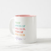 Funny Book Club Quote Colorful Name Tasse Kaffee (Vorderseite Links)