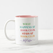 Funny Book Club Quote Colorful Name Tasse Kaffee (Links)