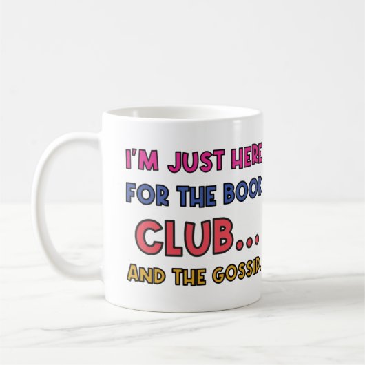 Funny Book Club Quotes Farbname Kaffeetasse (Links)
