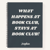 Funny Book Club Zitat Personalisiert Grau Journal Notizblock (Vorderseite)