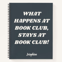 Funny Book Club Zitat Personalisiert Grau Journal