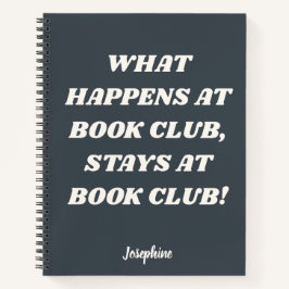 Funny Book Club Zitat Personalisiert Grau Journal Notizblock