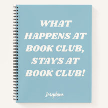 Funny Book Club Zitat Personalisiertes Blue Journa