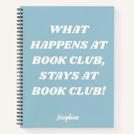 Funny Book Club Zitat Personalisiertes Blue Journa Notizblock