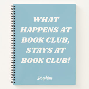 Funny Book Club Zitat Personalisiertes Blue Journa Notizblock