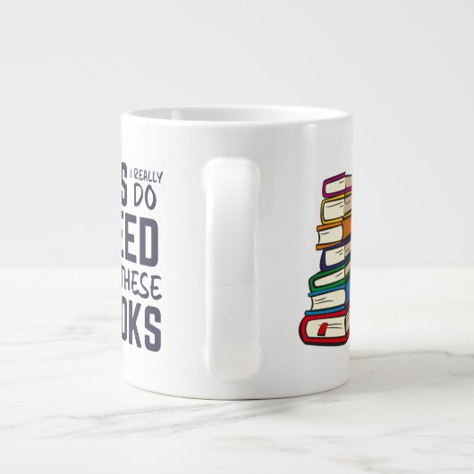 Funny Book Collector | Zum Lesen hinzugefügt Jumbo-Tasse (Rückseite)