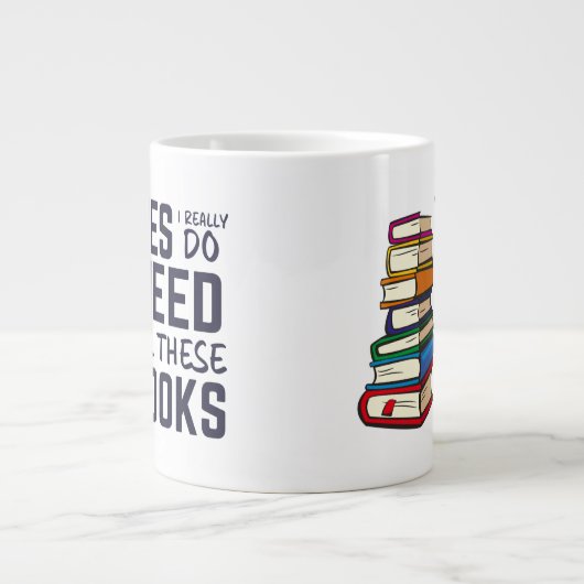 Funny Book Collector | Zum Lesen hinzugefügt Jumbo-Tasse (Vorderseite)